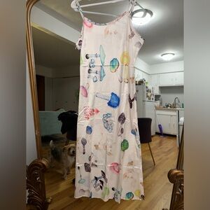 Mushroom midi dress. Last picture is not the same dress just similar to it.